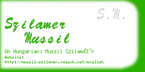 szilamer mussil business card